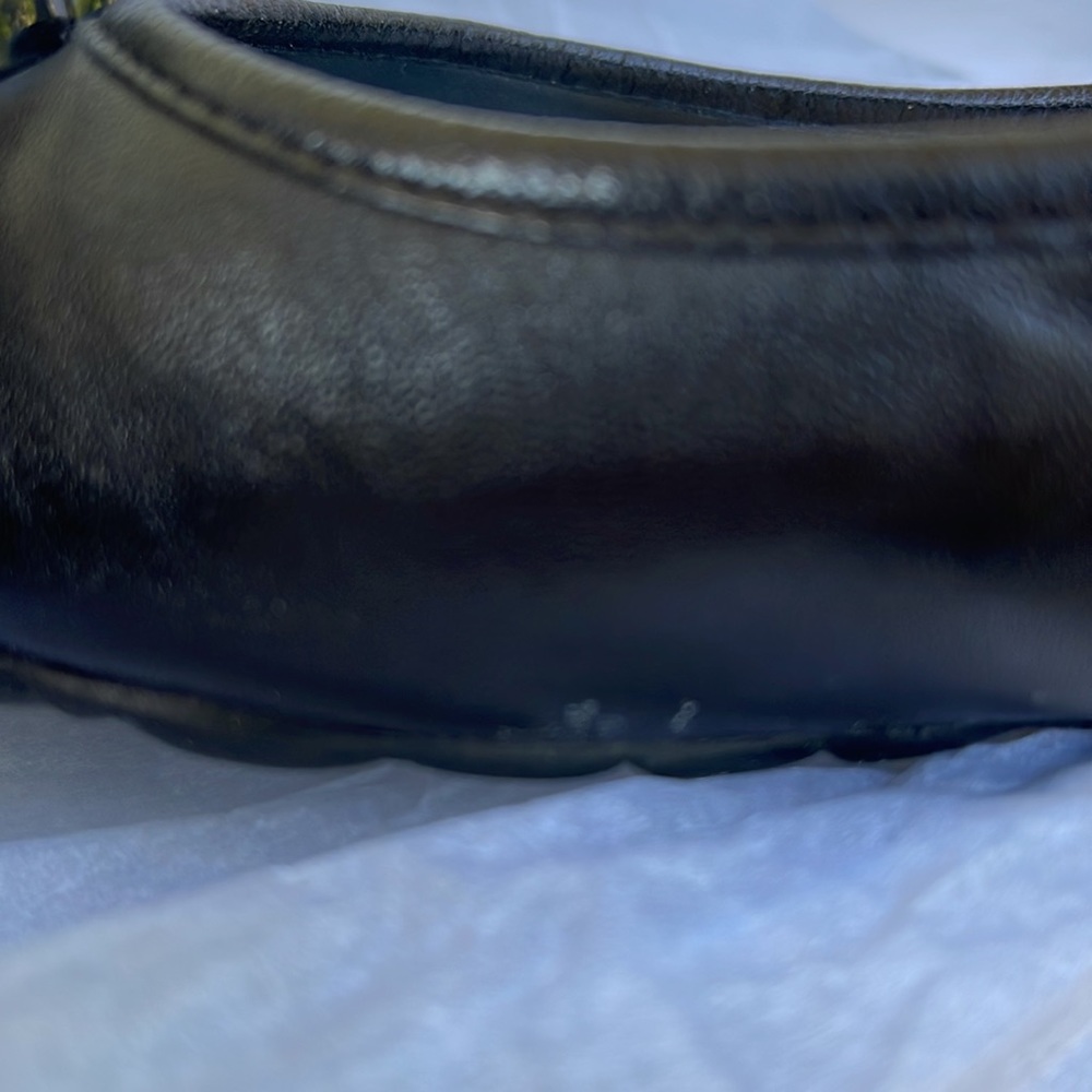 Nine West black leather shoes size 8 1/2 M - Picture 4 of 5